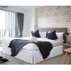 imageUtopia Bedding King Bed Skirt  Soft Quadruple Pleated Ruffle  Easy Fit with 16 Inch Tailored Drop  Hotel Quality Shrinkage and Fade Resistant King BlackWhite