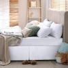 imageUtopia Bedding King Bed Skirt  Soft Quadruple Pleated Ruffle  Easy Fit with 16 Inch Tailored Drop  Hotel Quality Shrinkage and Fade Resistant King BlackWhite