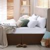 imageUtopia Bedding King Bed Skirt  Soft Quadruple Pleated Ruffle  Easy Fit with 16 Inch Tailored Drop  Hotel Quality Shrinkage and Fade Resistant King BlackBrown