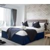 imageUtopia Bedding King Bed Skirt  Soft Quadruple Pleated Ruffle  Easy Fit with 16 Inch Tailored Drop  Hotel Quality Shrinkage and Fade Resistant King BlackNavy