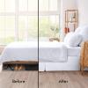 imageUtopia Bedding King Bed Skirt  Soft Quadruple Pleated Ruffle  Easy Fit with 16 Inch Tailored Drop  Hotel Quality Shrinkage and Fade Resistant King BlackWhite