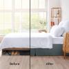 imageUtopia Bedding King Bed Skirt  Soft Quadruple Pleated Ruffle  Easy Fit with 16 Inch Tailored Drop  Hotel Quality Shrinkage and Fade Resistant King BlackGrey