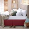 imageUtopia Bedding King Bed Skirt  Soft Quadruple Pleated Ruffle  Easy Fit with 16 Inch Tailored Drop  Hotel Quality Shrinkage and Fade Resistant King BlackBurgundy