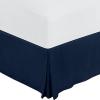 imageUtopia Bedding King Bed Skirt  Soft Quadruple Pleated Ruffle  Easy Fit with 16 Inch Tailored Drop  Hotel Quality Shrinkage and Fade Resistant King BlackNavy