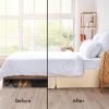 imageUtopia Bedding King Bed Skirt  Soft Quadruple Pleated Ruffle  Easy Fit with 16 Inch Tailored Drop  Hotel Quality Shrinkage and Fade Resistant King BlackBeige