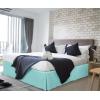 imageUtopia Bedding King Bed Skirt  Soft Quadruple Pleated Ruffle  Easy Fit with 16 Inch Tailored Drop  Hotel Quality Shrinkage and Fade Resistant King BlackSpa Blue