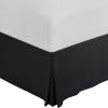 imageUtopia Bedding King Bed Skirt  Soft Quadruple Pleated Ruffle  Easy Fit with 16 Inch Tailored Drop  Hotel Quality Shrinkage and Fade Resistant King BlackBlack