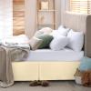 imageUtopia Bedding King Bed Skirt  Soft Quadruple Pleated Ruffle  Easy Fit with 16 Inch Tailored Drop  Hotel Quality Shrinkage and Fade Resistant King BlackBeige