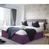 imageUtopia Bedding King Bed Skirt  Soft Quadruple Pleated Ruffle  Easy Fit with 16 Inch Tailored Drop  Hotel Quality Shrinkage and Fade Resistant King BlackPurple