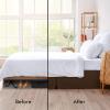 imageUtopia Bedding King Bed Skirt  Soft Quadruple Pleated Ruffle  Easy Fit with 16 Inch Tailored Drop  Hotel Quality Shrinkage and Fade Resistant King BlackBrown