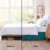 imageUtopia Bedding King Bed Skirt  Soft Quadruple Pleated Ruffle  Easy Fit with 16 Inch Tailored Drop  Hotel Quality Shrinkage and Fade Resistant King BlackTeal