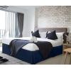 imageUtopia Bedding King Bed Skirt  Soft Quadruple Pleated Ruffle  Easy Fit with 16 Inch Tailored Drop  Hotel Quality Shrinkage and Fade Resistant King BlackNavy