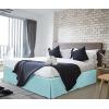 imageUtopia Bedding King Bed Skirt  Soft Quadruple Pleated Ruffle  Easy Fit with 16 Inch Tailored Drop  Hotel Quality Shrinkage and Fade Resistant King BlackSpa Blue