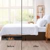 imageUtopia Bedding King Bed Skirt  Soft Quadruple Pleated Ruffle  Easy Fit with 16 Inch Tailored Drop  Hotel Quality Shrinkage and Fade Resistant King BlackBrown