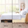 imageUtopia Bedding King Bed Skirt  Soft Quadruple Pleated Ruffle  Easy Fit with 16 Inch Tailored Drop  Hotel Quality Shrinkage and Fade Resistant King BlackBeige