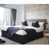 imageUtopia Bedding King Bed Skirt  Soft Quadruple Pleated Ruffle  Easy Fit with 16 Inch Tailored Drop  Hotel Quality Shrinkage and Fade Resistant King BlackBlack