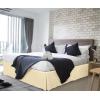 imageUtopia Bedding King Bed Skirt  Soft Quadruple Pleated Ruffle  Easy Fit with 16 Inch Tailored Drop  Hotel Quality Shrinkage and Fade Resistant King BlackBeige