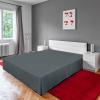 imageUtopia Bedding King Bed Skirt  Soft Quadruple Pleated Ruffle  Easy Fit with 16 Inch Tailored Drop  Hotel Quality Shrinkage and Fade Resistant King BlackGrey