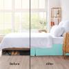 imageUtopia Bedding King Bed Skirt  Soft Quadruple Pleated Ruffle  Easy Fit with 16 Inch Tailored Drop  Hotel Quality Shrinkage and Fade Resistant King BlackSpa Blue