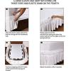 imageUtopia Bedding Queen Elastic Bed Ruffle  Easy Wrap Around Ruffle  Microfiber Bed Skirt with Adjustable Elastic Belt 16 Inch Tailored Drop  Hotel Quality Bedskirt Fade Resistant Queen GreyWhite