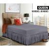 imageUtopia Bedding Queen Elastic Bed Ruffle  Easy Wrap Around Ruffle  Microfiber Bed Skirt with Adjustable Elastic Belt 16 Inch Tailored Drop  Hotel Quality Bedskirt Fade Resistant Queen GreyGrey