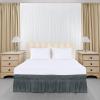 imageUtopia Bedding Queen Elastic Bed Ruffle  Easy Wrap Around Ruffle  Microfiber Bed Skirt with Adjustable Elastic Belt 16 Inch Tailored Drop  Hotel Quality Bedskirt Fade Resistant Queen GreyGrey