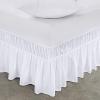 imageUtopia Bedding Queen Elastic Bed Ruffle  Easy Wrap Around Ruffle  Microfiber Bed Skirt with Adjustable Elastic Belt 16 Inch Tailored Drop  Hotel Quality Bedskirt Fade Resistant Queen GreyWhite