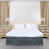 imageUtopia Bedding Queen Elastic Bed Ruffle  Easy Wrap Around Ruffle  Microfiber Bed Skirt with Adjustable Elastic Belt 16 Inch Tailored Drop  Hotel Quality Bedskirt Fade Resistant Queen GreyGrey
