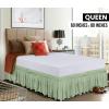 imageUtopia Bedding Queen Elastic Bed Ruffle  Easy Wrap Around Ruffle  Microfiber Bed Skirt with Adjustable Elastic Belt 16 Inch Tailored Drop  Hotel Quality Bedskirt Fade Resistant Queen GreySage