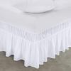 imageUtopia Bedding Queen Elastic Bed Ruffle  Easy Wrap Around Ruffle  Microfiber Bed Skirt with Adjustable Elastic Belt 16 Inch Tailored Drop  Hotel Quality Bedskirt Fade Resistant Queen GreyWhite
