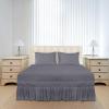 imageUtopia Bedding Queen Elastic Bed Ruffle  Easy Wrap Around Ruffle  Microfiber Bed Skirt with Adjustable Elastic Belt 16 Inch Tailored Drop  Hotel Quality Bedskirt Fade Resistant Queen GreyGrey