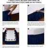 imageUtopia Bedding Queen Elastic Bed Ruffle  Easy Wrap Around Ruffle  Microfiber Bed Skirt with Adjustable Elastic Belt 16 Inch Tailored Drop  Hotel Quality Bedskirt Fade Resistant Queen GreyNavy