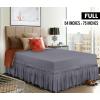 imageUtopia Bedding Queen Elastic Bed Ruffle  Easy Wrap Around Ruffle  Microfiber Bed Skirt with Adjustable Elastic Belt 16 Inch Tailored Drop  Hotel Quality Bedskirt Fade Resistant Queen GreyGrey