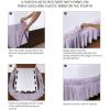 imageUtopia Bedding Queen Elastic Bed Ruffle  Easy Wrap Around Ruffle  Microfiber Bed Skirt with Adjustable Elastic Belt 16 Inch Tailored Drop  Hotel Quality Bedskirt Fade Resistant Queen GreyLavender