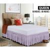 imageUtopia Bedding Queen Elastic Bed Ruffle  Easy Wrap Around Ruffle  Microfiber Bed Skirt with Adjustable Elastic Belt 16 Inch Tailored Drop  Hotel Quality Bedskirt Fade Resistant Queen GreyLavender