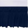 imageUtopia Bedding Queen Elastic Bed Ruffle  Easy Wrap Around Ruffle  Microfiber Bed Skirt with Adjustable Elastic Belt 16 Inch Tailored Drop  Hotel Quality Bedskirt Fade Resistant Queen GreyNavy
