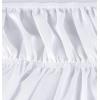 imageUtopia Bedding Queen Elastic Bed Ruffle  Easy Wrap Around Ruffle  Microfiber Bed Skirt with Adjustable Elastic Belt 16 Inch Tailored Drop  Hotel Quality Bedskirt Fade Resistant Queen GreyWhite