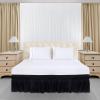 imageUtopia Bedding Queen Elastic Bed Ruffle  Easy Wrap Around Ruffle  Microfiber Bed Skirt with Adjustable Elastic Belt 16 Inch Tailored Drop  Hotel Quality Bedskirt Fade Resistant Queen GreyBlack