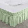 imageUtopia Bedding Queen Elastic Bed Ruffle  Easy Wrap Around Ruffle  Microfiber Bed Skirt with Adjustable Elastic Belt 16 Inch Tailored Drop  Hotel Quality Bedskirt Fade Resistant Queen GreySage
