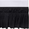 imageUtopia Bedding Queen Elastic Bed Ruffle  Easy Wrap Around Ruffle  Microfiber Bed Skirt with Adjustable Elastic Belt 16 Inch Tailored Drop  Hotel Quality Bedskirt Fade Resistant Queen GreyBlack
