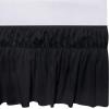imageUtopia Bedding Queen Elastic Bed Ruffle  Easy Wrap Around Ruffle  Microfiber Bed Skirt with Adjustable Elastic Belt 16 Inch Tailored Drop  Hotel Quality Bedskirt Fade Resistant Queen GreyBlack
