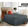 imageUtopia Bedding Queen Elastic Bed Ruffle  Easy Wrap Around Ruffle  Microfiber Bed Skirt with Adjustable Elastic Belt 16 Inch Tailored Drop  Hotel Quality Bedskirt Fade Resistant Queen GreyGrey