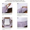 imageUtopia Bedding Queen Elastic Bed Ruffle  Easy Wrap Around Ruffle  Microfiber Bed Skirt with Adjustable Elastic Belt 16 Inch Tailored Drop  Hotel Quality Bedskirt Fade Resistant Queen GreyLavender