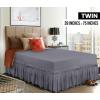 imageUtopia Bedding Queen Elastic Bed Ruffle  Easy Wrap Around Ruffle  Microfiber Bed Skirt with Adjustable Elastic Belt 16 Inch Tailored Drop  Hotel Quality Bedskirt Fade Resistant Queen GreyGrey