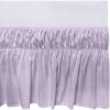 imageUtopia Bedding Queen Elastic Bed Ruffle  Easy Wrap Around Ruffle  Microfiber Bed Skirt with Adjustable Elastic Belt 16 Inch Tailored Drop  Hotel Quality Bedskirt Fade Resistant Queen GreyLavender