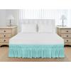 imageUtopia Bedding Queen Elastic Bed Ruffle  Easy Wrap Around Ruffle  Microfiber Bed Skirt with Adjustable Elastic Belt 16 Inch Tailored Drop  Hotel Quality Bedskirt Fade Resistant Queen GreySpa Blue