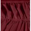 imageUtopia Bedding Queen Elastic Bed Ruffle  Easy Wrap Around Ruffle  Microfiber Bed Skirt with Adjustable Elastic Belt 16 Inch Tailored Drop  Hotel Quality Bedskirt Fade Resistant Queen GreyBurgundy