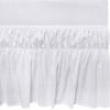 imageUtopia Bedding Queen Elastic Bed Ruffle  Easy Wrap Around Ruffle  Microfiber Bed Skirt with Adjustable Elastic Belt 16 Inch Tailored Drop  Hotel Quality Bedskirt Fade Resistant Queen GreyWhite