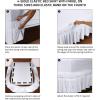 imageUtopia Bedding Queen Elastic Bed Ruffle  Easy Wrap Around Ruffle  Microfiber Bed Skirt with Adjustable Elastic Belt 16 Inch Tailored Drop  Hotel Quality Bedskirt Fade Resistant Queen GreyWhite