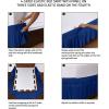 imageUtopia Bedding Queen Elastic Bed Ruffle  Easy Wrap Around Ruffle  Microfiber Bed Skirt with Adjustable Elastic Belt 16 Inch Tailored Drop  Hotel Quality Bedskirt Fade Resistant Queen GreyRoyal Blue